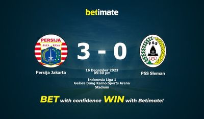 Prediksi Persija Jakarta vs PSS Sleman, Odds & Tip Taruhan 16/12/2023