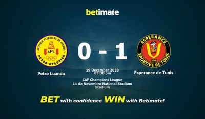 Prediksi, Peluang & Peluang Petro Luanda vs Esperance de Tunis Tip Taruhan 19/12/2023