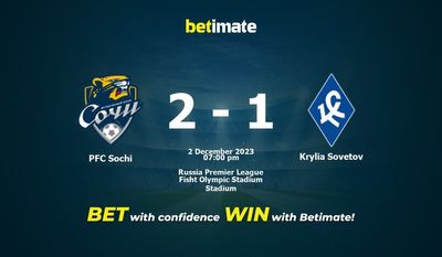 Prediksi PFC Sochi vs Krylia Sovetov, Peluang & Tips Taruhan 12/02/2023