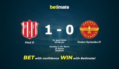 Prediksi, Peluang & Tips Taruhan Piteå IF vs Örebro Syriaska IF 21/04/2024