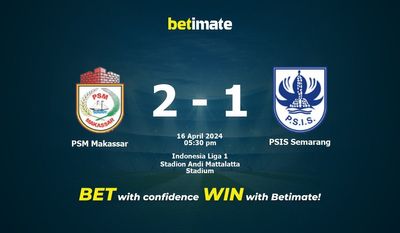 Prediksi PSM Makassar vs PSIS Semarang, Odds & Tips Taruhan 16/04/2024
