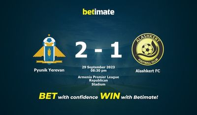 Prediksi Pyunik Yerevan vs Alashkert FC, Peluang & Tips Taruhan 29/09/2023