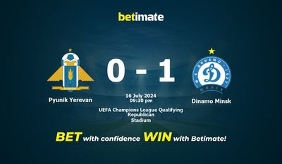 Prediksi Pyunik Yerevan vs Dinamo Minsk, Peluang & Tips Taruhan 16/07/2024