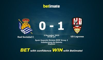 Prediksi, Peluang & Tips Taruhan Real Sociedad C vs UD Logrones 12/03/2023