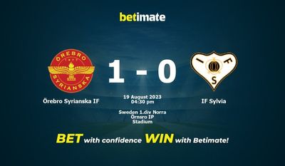 Örebro Syrianska IF vs IF Sylvia Prediksi, Peluang & Tips Taruhan 19/08/2023