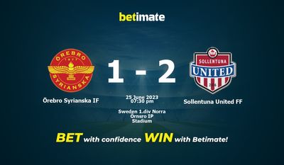 Örebro Syrianska IF vs Sollentuna United FF Prediksi, Peluang & Tips Taruhan 25/06/2023