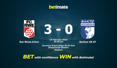 Prediksi Rot-Weiss Erfurt vs Berliner AK 07, Peluang & Tips Taruhan 02/10/2024