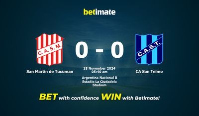 Prediksi San Martin de Tucuman vs CA San Telmo, Peluang & Tips Taruhan 18/11/2024