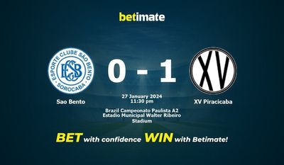 Prediksi Sao Bento vs XV Piracicaba, Peluang & Tips Taruhan 27/01/2024
