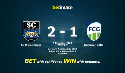Prediksi, Peluang & Tips Taruhan SC Wiedenbruck vs Gutersloh 2000 12/09/2023