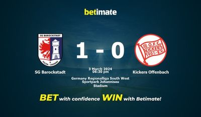 Prediksi SG Barockstadt vs Kickers Offenbach, Peluang & Tip Taruhan 03/03/2024