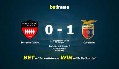 Prediksi Sorrento Calcio vs Casertana, Peluang & Tips Taruhan 23/12/2023