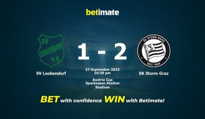 Prediksi SV Leobendorf vs SK Sturm Graz, Peluang & Tips Taruhan 27/09/2023