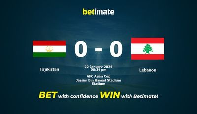 Prediksi Tajikistan vs Lebanon, Peluang & Tips Taruhan 22/01/2024