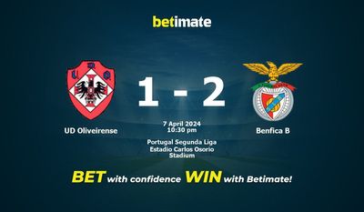 Prediksi UD Oliveirense vs Benfica B, Peluang & Tips Taruhan 04/07/2024