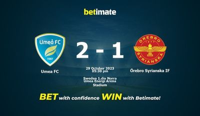 Prediksi Umea FC vs Örebro Syriaska IF, Peluang & Tips Taruhan 29/10/2023