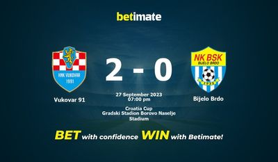 Prediksi Vukovar 91 vs Bijelo Brdo, Peluang & Tips Taruhan 27/09/2023
