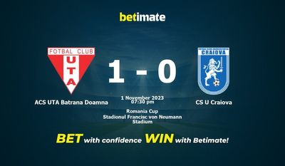 ACS UTA Batrana Doamna vs CS U Craiova پیش بینی، شانس و نکات شرط بندی 11/01/2023