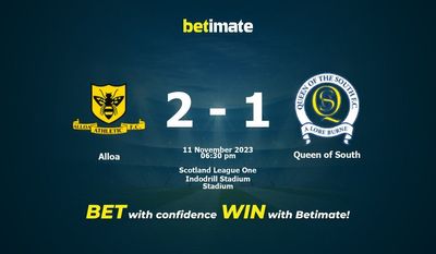 Alloa vs Queen of South Prediction، شانس و نکات شرط بندی 11/11/2023