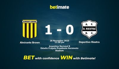 Almirante Brown vs Deportivo Riestra پیش بینی، شانس و نکات شرط بندی 2023/11/26