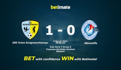 ASD Union Arzignanochiampo vs Albinoleffe پیش بینی، شانس و نکات شرط بندی 03/05/2024