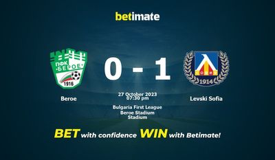 پیش بینی، شانس و نکات شرط بندی Beroe vs Levski Sofia 2023/10/27