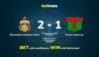 Bhayangkara Surabaya United vs Persita Tangerang Prediction, Odds & نکات شرط بندی 2023/12/17