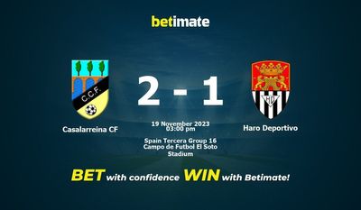 Casalarreina CF vs Haro Deportivo پیش بینی، شانس و نکات شرط بندی 2023/11/19