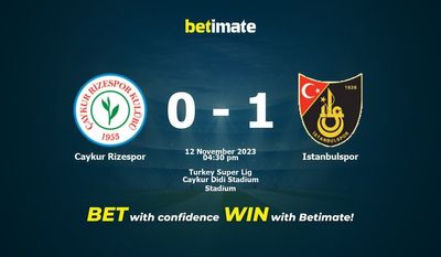 Caykur Rizespor vs Istanbulspor پیش بینی، شانس و نکات شرط بندی 11/12/2023