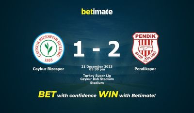 Caykur Rizespor vs Pendikspor پیش بینی، شانس و amp; نکات شرط بندی 2023/12/21