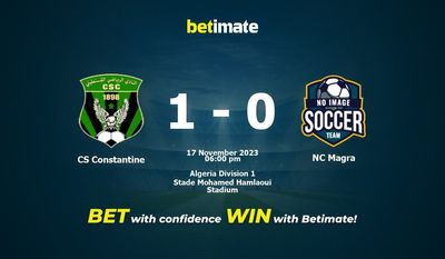 CS Constantine vs NC Magra پیش بینی، شانس و نکات شرط بندی 2023/11/17
