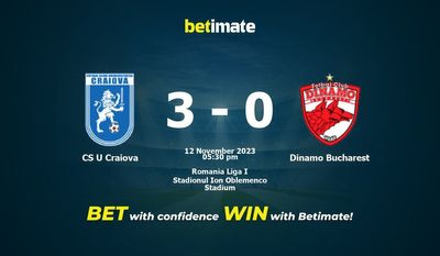 CS U Craiova vs Dinamo Bucharest پیش بینی، شانس و نکات شرط بندی 11/12/2023