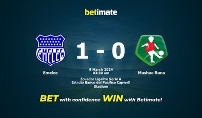 Emelec vs Mushuc Runa پیش بینی، شانس و نکات شرط بندی 03/09/2024