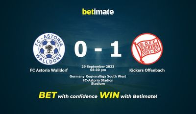 FC Astoria Walldorf vs Kickers Offenbach پیش بینی، شانس و نکات شرط بندی 2023/09/29