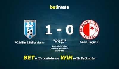 پیشبینی، ضرایب و نکات شرطبندی FC Sellier & Bellot Vlasim در مقابل Slavia Prague B 07/18/2025