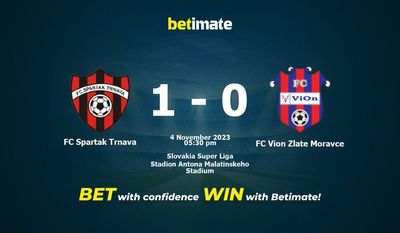 FC Spartak Trnava vs FC Vion Zlate Moravce پیش بینی، شانس و نکات شرط بندی 2023/11/04