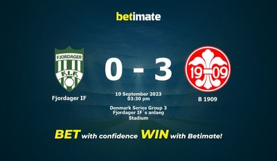 Fjordager IF vs B 1909 پیش بینی، شانس و نکات شرط بندی 09/10/2023