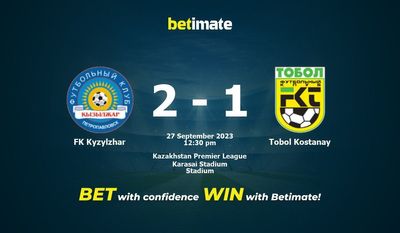 FK Kyzylzhar vs Tobol Kostanay پیش بینی، شانس و نکات شرط بندی 2023/09/27