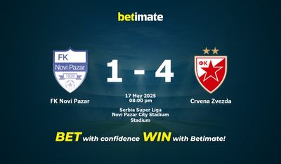 FK Novi Pazar vs Crvena Zvezda پیش بینی، شانس و نکات شرط بندی 2025/05/17