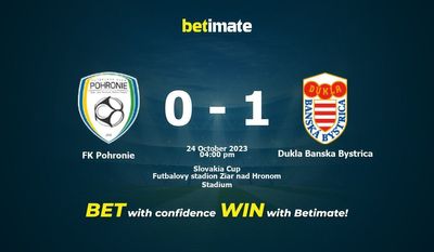 FK Pohronie vs Dukla Banska Bystrica پیش بینی، شانس و نکات شرط بندی 2023/10/24