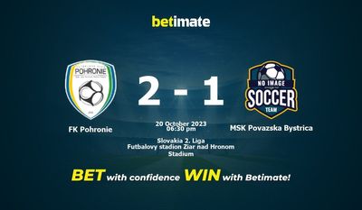 FK Pohronie vs MSK Povazska Bystrica پیش بینی، شانس و نکات شرط بندی 2023/10/20