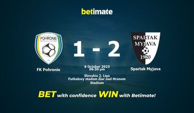 FK Pohronie vs Spartak Myjava پیش بینی، شانس و نکات شرط بندی 10/06/2023
