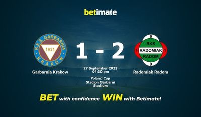 Garbarnia Krakow vs Radomiak Radom: پیش بینی، شانس و نکات شرط بندی 2023/09/27