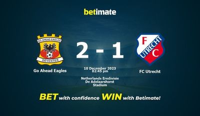 پیش بینی، شانس و نکات شرط بندی Go Ahead Eagles vs FC Utrecht 2023/12/10