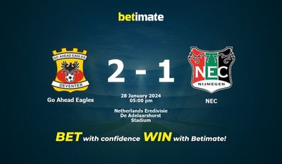 پیش بینی، شانس و نکات شرط بندی Eagles vs NEC Go Ahead Eagles vs NEC 2024/01/28