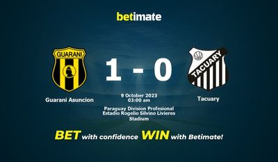 Guarani Asuncion vs Tacuary Prediction، شانس و نکات شرط بندی 10/08/2023