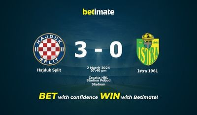 Hajduk Split vs Istra 1961 پیش بینی، شانس و نکات شرط بندی 2024/03/02