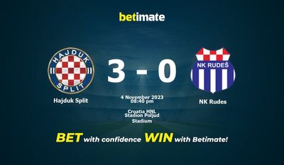 پیش بینی، شانس و نکات شرط بندی Hajduk Split vs NK Rudes 2023/11/04