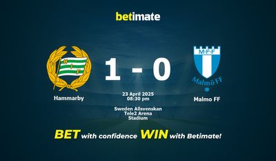 Hammarby vs Malmo FF پیش بینی، شانس و نکات شرط بندی 2025/04/23