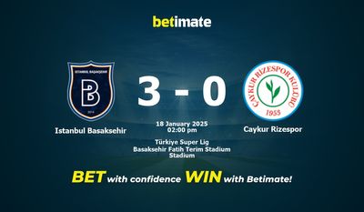 استانبول باشاکشهیر vs Caykur Rizespor پیش بینی، شانس و نکات شرط بندی 2025/01/18